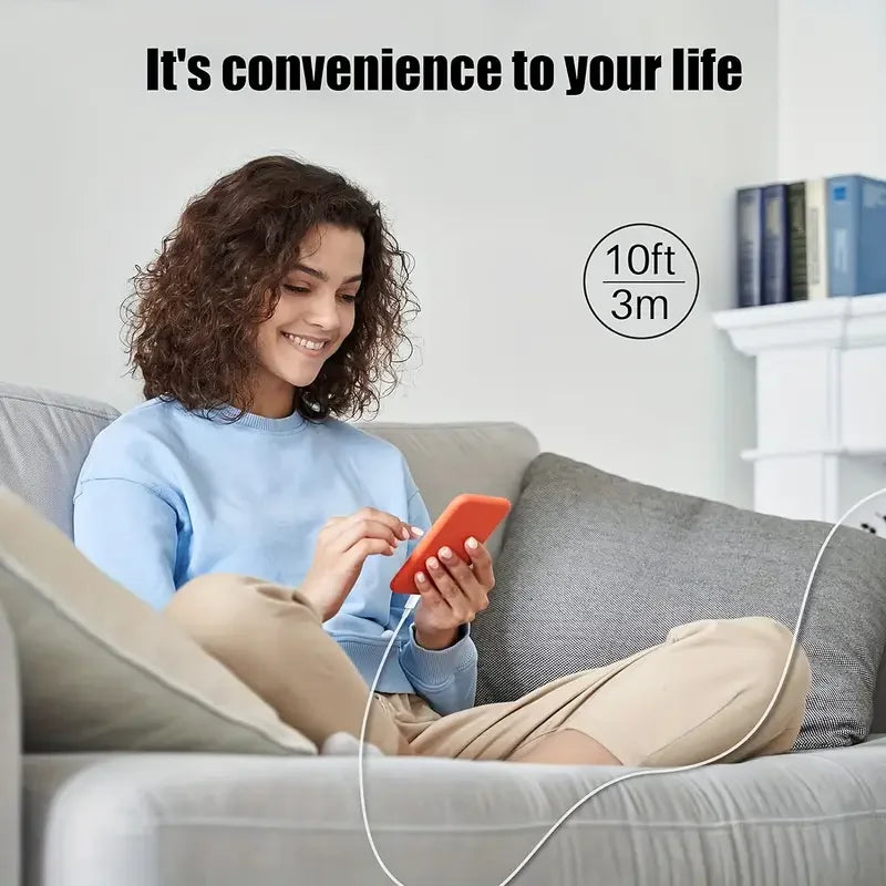 Iphone charger lightning 3m fast 5time durability iphone/ipod/ipad