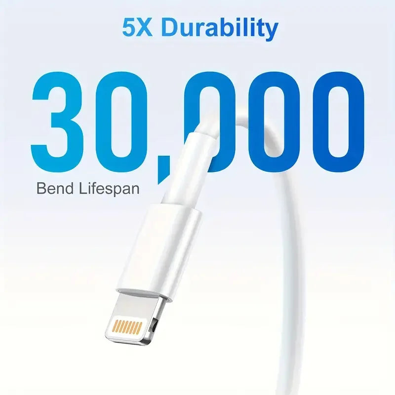 Iphone charger lightning 3m fast 5time durability iphone/ipod/ipad