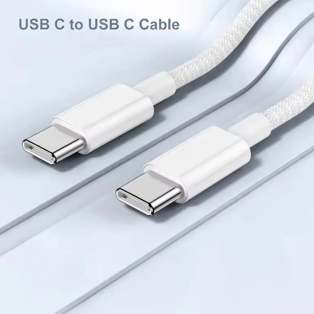 Cable USB C to USB C 60W Fast Charging for Type C Devices, MacBook, Phones etc
