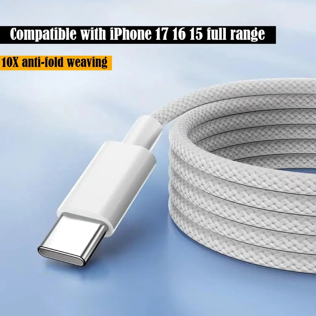 Cable USB C to USB C 60W Fast Charging for Type C Devices, MacBook, Phones etc